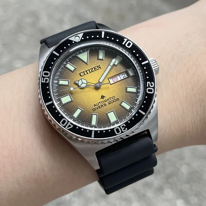 Citizen Promaster Diver's Yellow Dial Men's Watch- NY0120-01X